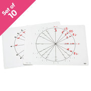 Write-On/Wipe-Off Unit Circle Mats set of 10