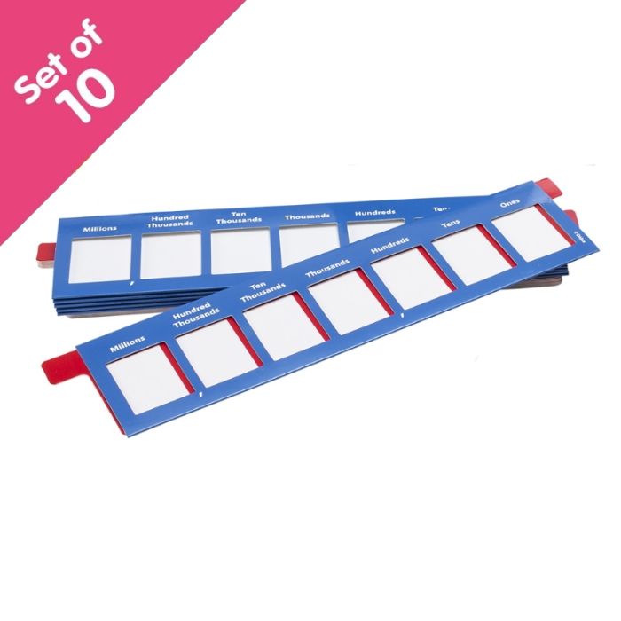 Place Value Sliders - Ones to Millions set of 10