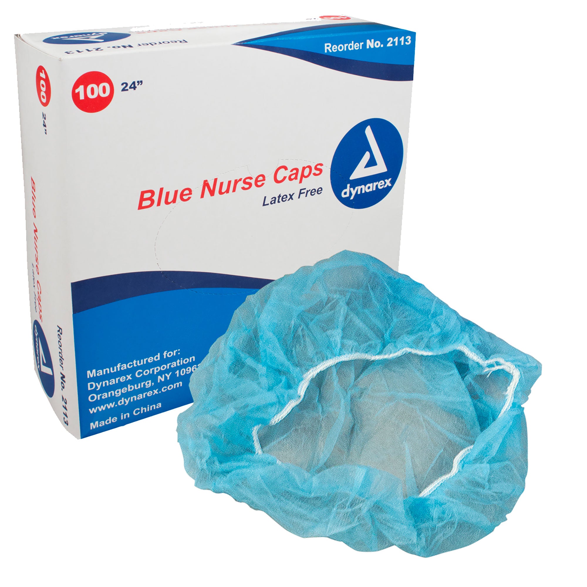 Nurse Cap, 24", Blue- 100 pcs per Box/5 boxes per Case