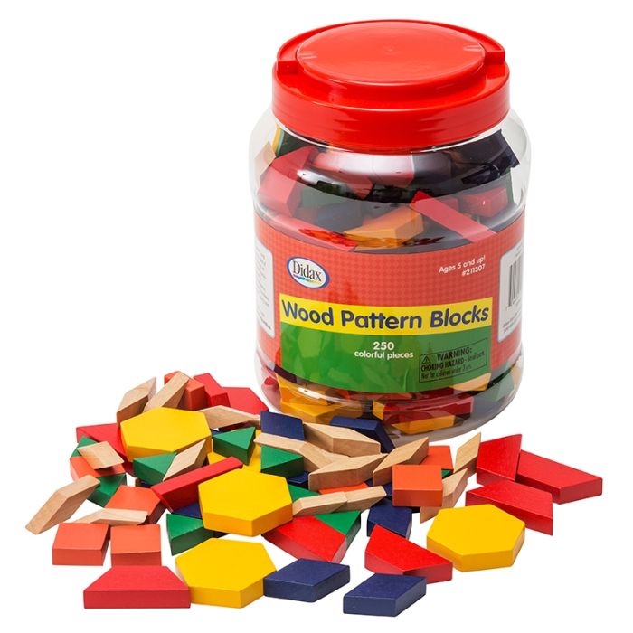 Pattern Blocks Wooden 250