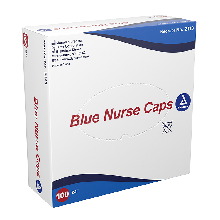 Nurse Cap, 24", Blue- 100 pcs per Box/5 boxes per Case