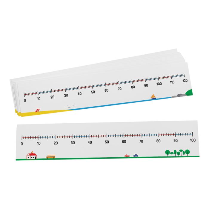 Write-On/Wipe-Off 0-100 / 0-120 Number Lines Set of 10