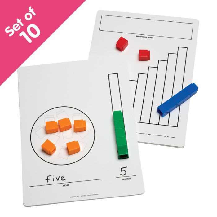 Write-On/Wipe-Off Unifix Mats set of 10