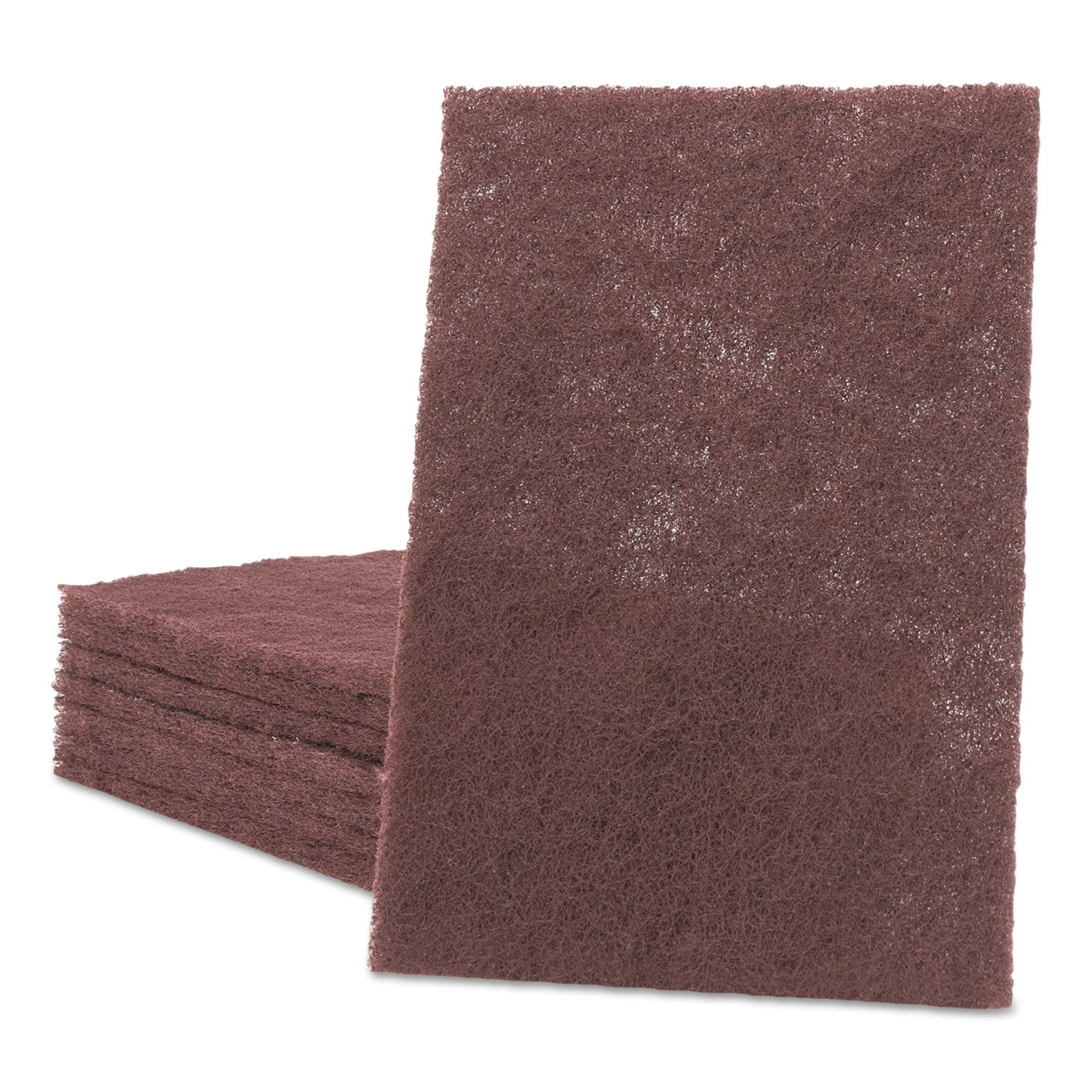 6" Width x 0.25" Depth x 9" Length - Multipurpose, Multi Surface - Wood, Ceramic Tile, Rubber Floor - Reusable, Flexible, Abrasive, Durable - Nylon, Synthetic Fiber - Maroon - 20/Box - 3 / Carton