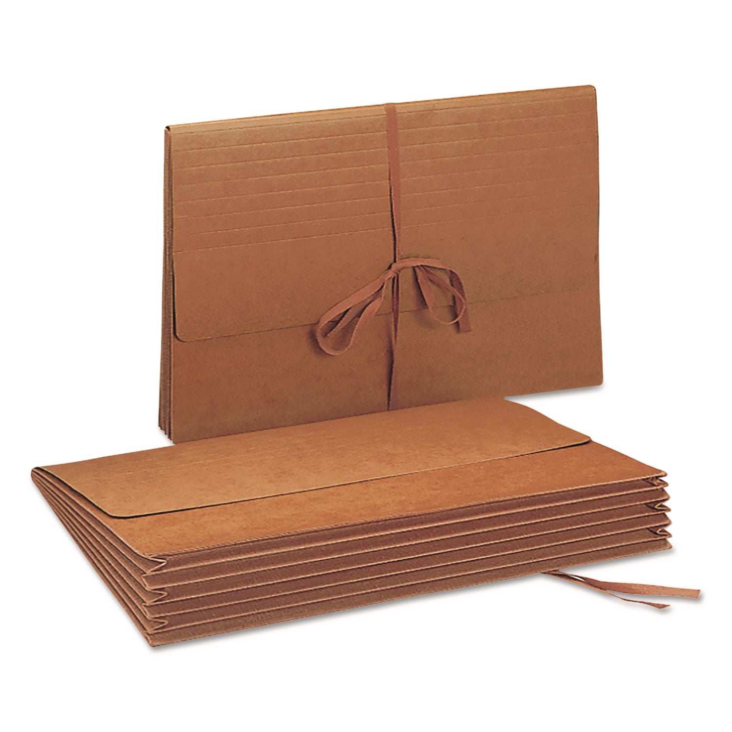 Smead Legal Recycled File Wallet - 8 1/2" x 14" - 5 1/4" Expansion - Redrope - Reinforced Gusset - 30% Recycled - 1 Each