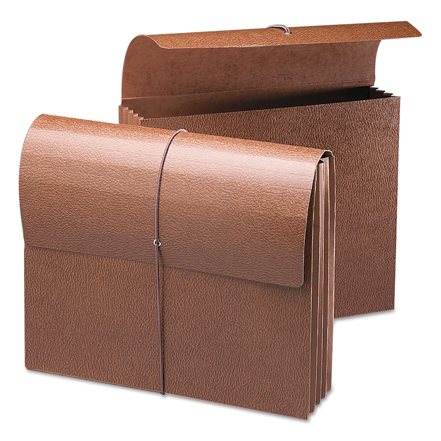 Smead Letter Recycled File Wallet - 8 1/2" x 11" - 3 1/2" Expansion - Redrope - Elastic Closure, Reinforced Gusset, Flap - 30% Recycled - 1 Each