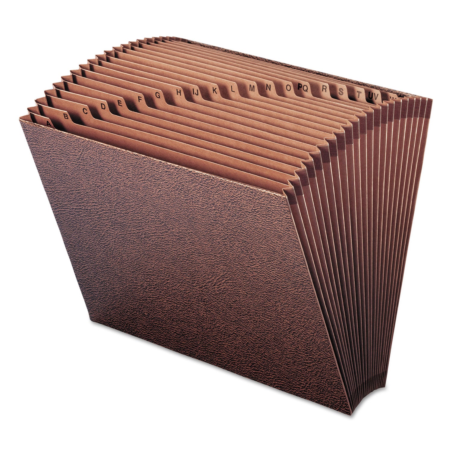 Smead Letter Recycled Expanding File - 8 1/2" x 11" - 7/8" Expansion - 21 Pocket(s) - Redrope - Tear Resistant Gusset - 30% Recycled - 1 Each