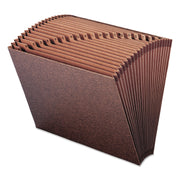 Smead Letter Recycled Expanding File - 8 1/2" x 11" - 7/8" Expansion - 21 Pocket(s) - Redrope - Tear Resistant Gusset - 30% Recycled - 1 Each