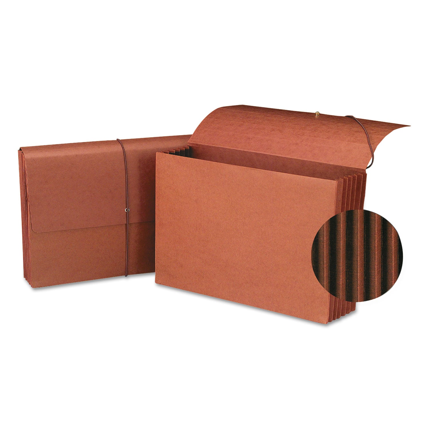 Smead Legal Recycled File Wallet - 8 1/2" x 14" - 5 1/4" Expansion - Redrope - Elastic Closure Flap - 30% Recycled - 10 / Box