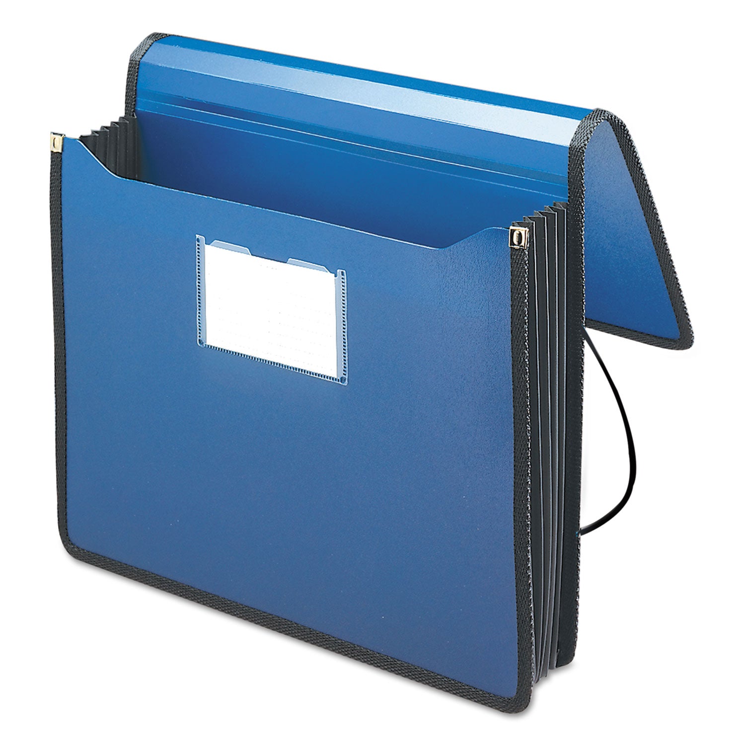 Smead Letter File Wallet - 8 1/2" x 11" - 5 1/4" Expansion - Front Pocket(s) - Poly - Navy Blue - 1 Each