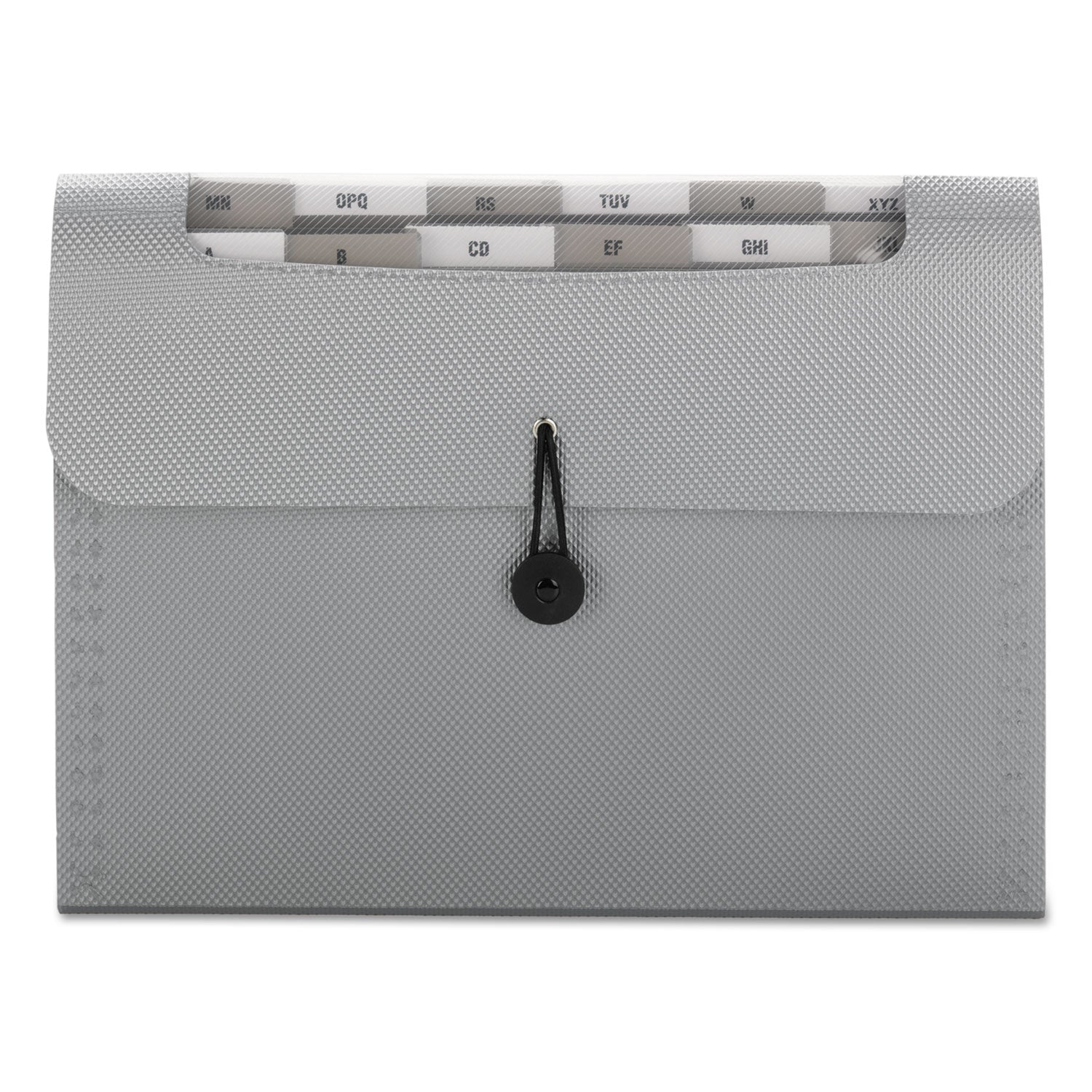 Smead Letter Expanding File - 8 1/2" x 11" - 12 Pocket(s) - Assorted Tab Position - 12 Divider(s) - Polypropylene - Silver - 12 / Carton