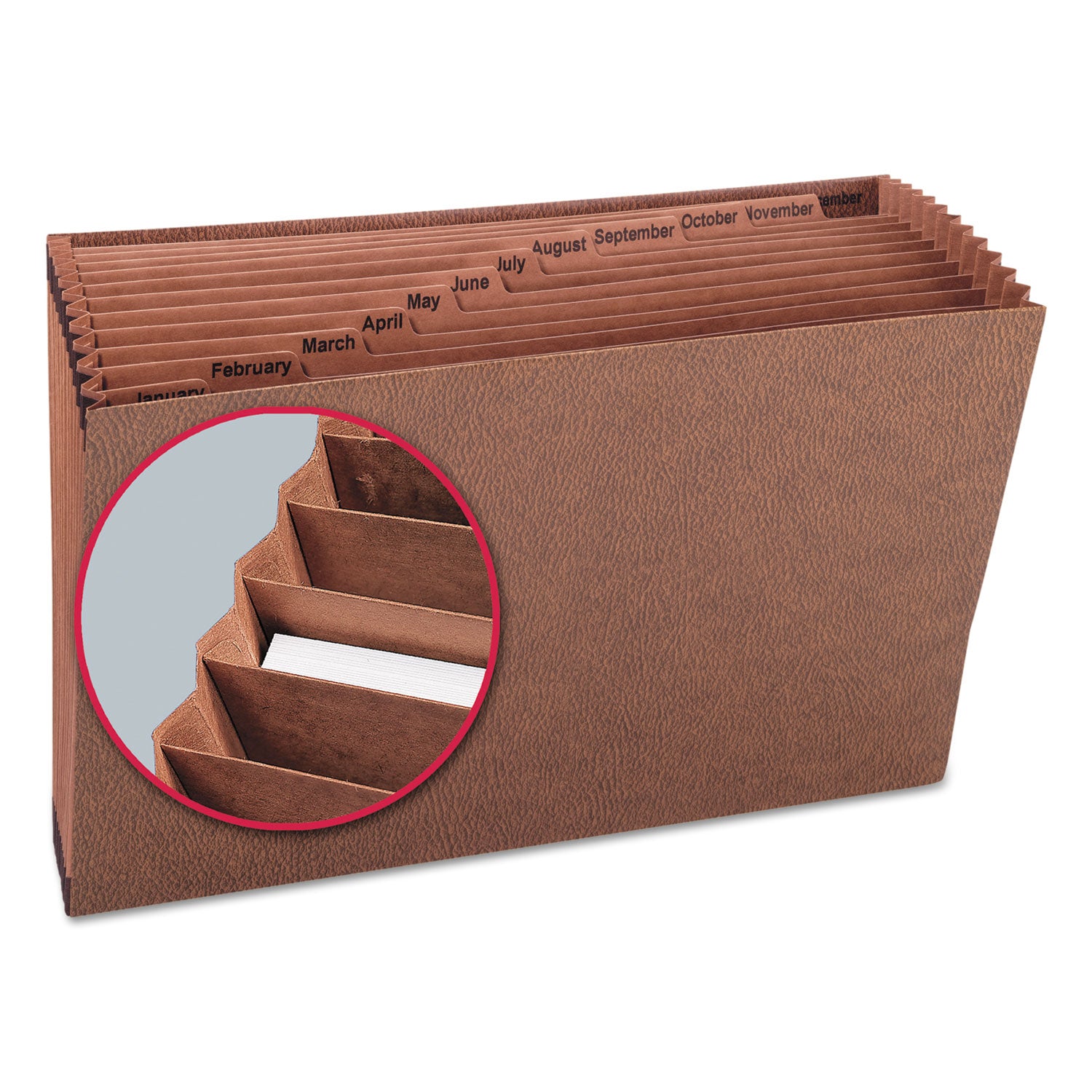 Smead TUFF Legal Recycled Expanding File - 8 1/2" x 14" - 7/8" Expansion - 12 Pocket(s) - Redrope - Tear Resistant, Reinforced Gusset - 30% Recycled - 1 Each