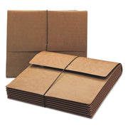 Smead Letter Recycled File Wallet - 8 1/2" x 11" - 5 1/4" Expansion - Top Tab Location - Redrope - Elastic Closure, Flap, Reinforced Gusset - 30% Recycled - 1 Each