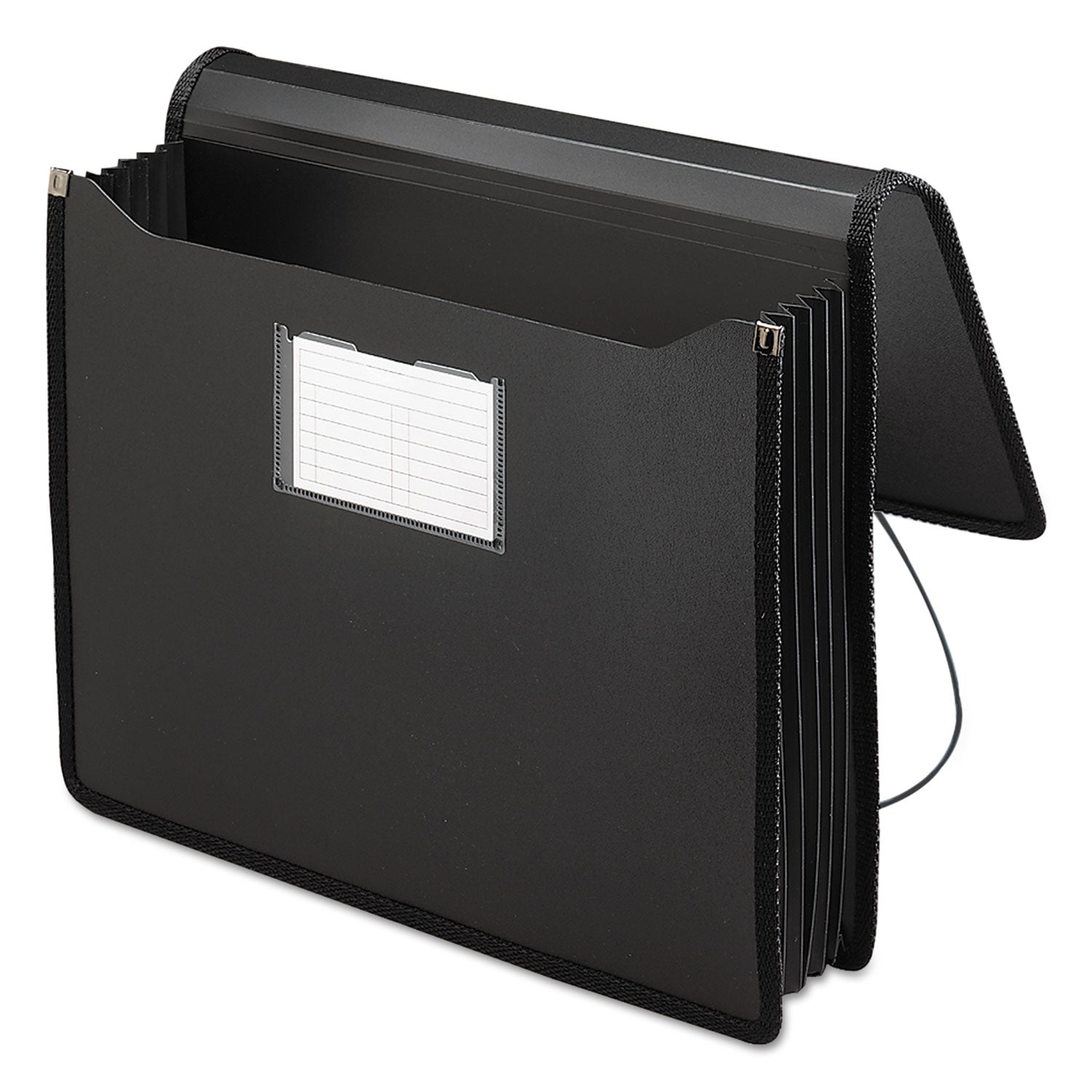 Smead Letter File Wallet - 8 1/2" x 11" - 5 1/4" Expansion - Front Pocket(s) - Poly - Black - 1 Each