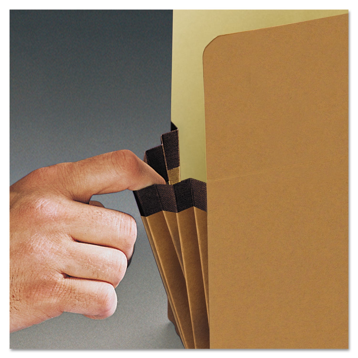 Smead Legal Recycled File Wallet - 8 1/2" x 14" - 3 1/2" Expansion - Redrope - Elastic Closure, Reinforced Gusset, Flap - 30% Recycled - 1 Each