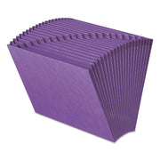 Smead Letter Recycled Expanding File - 8 1/2" x 11" - 7/8" Expansion - 21 Pocket(s) - 2 Plys - Purple - Reinforced Gusset - 10% Recycled - 1 Each