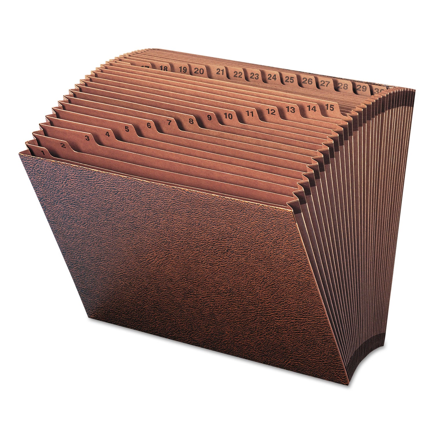 Smead TUFF Letter Recycled Expanding File - 8 1/2" x 11" - 7/8" Expansion - 31 Pocket(s) - Redrope - Reinforced Gusset - 30% Recycled - 1 Each