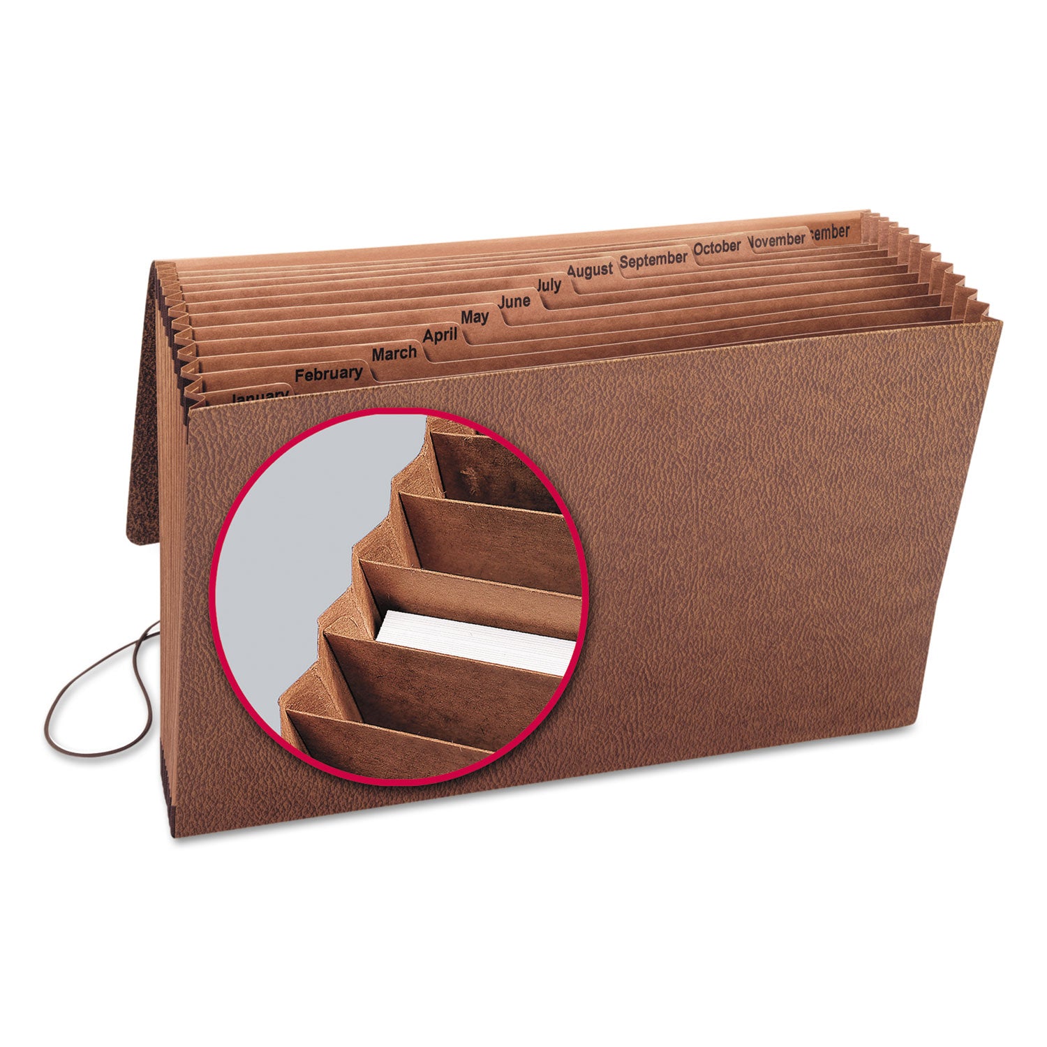 8 1/2" x 14" - 12 Pocket(s) - Redrope, Tyvek - Redrope - Flap, Elastic Closure, Reinforced Gusset - 30% Recycled - 1 Each