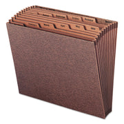 Smead Letter Recycled Expanding File - 8 1/2" x 11" - 7/8" Expansion - 12 Pocket(s) - Redrope - Tear Resistant, Reinforced Gusset - 30% Recycled - 1 Each