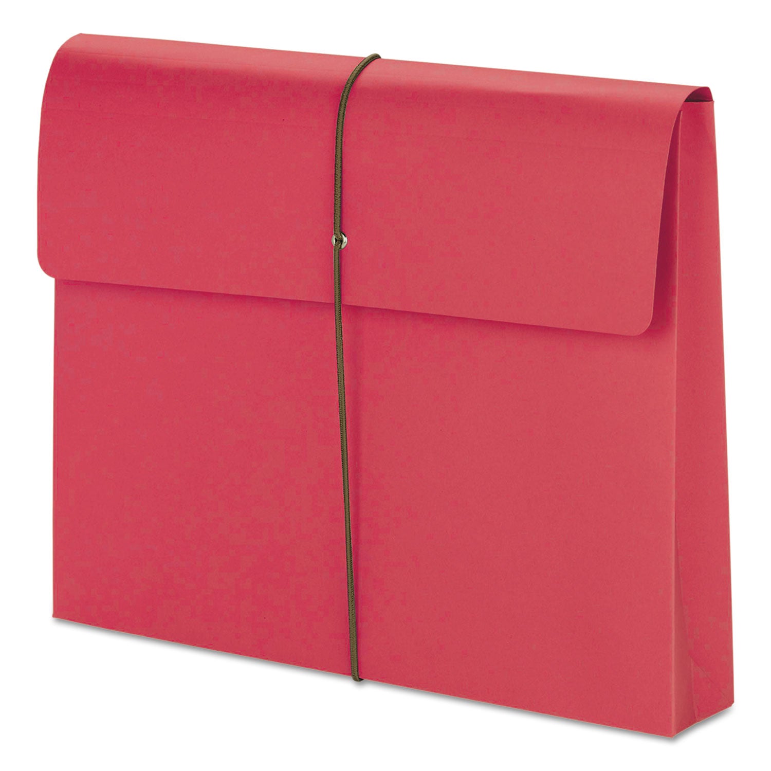 Smead Letter Recycled File Wallet - 8 1/2" x 11" - 2" Expansion - 1 Pocket(s) - 11 pt. - Red - Elastic Closure, Heavy Duty, Flap - 10% Recycled - 1 / Pack
