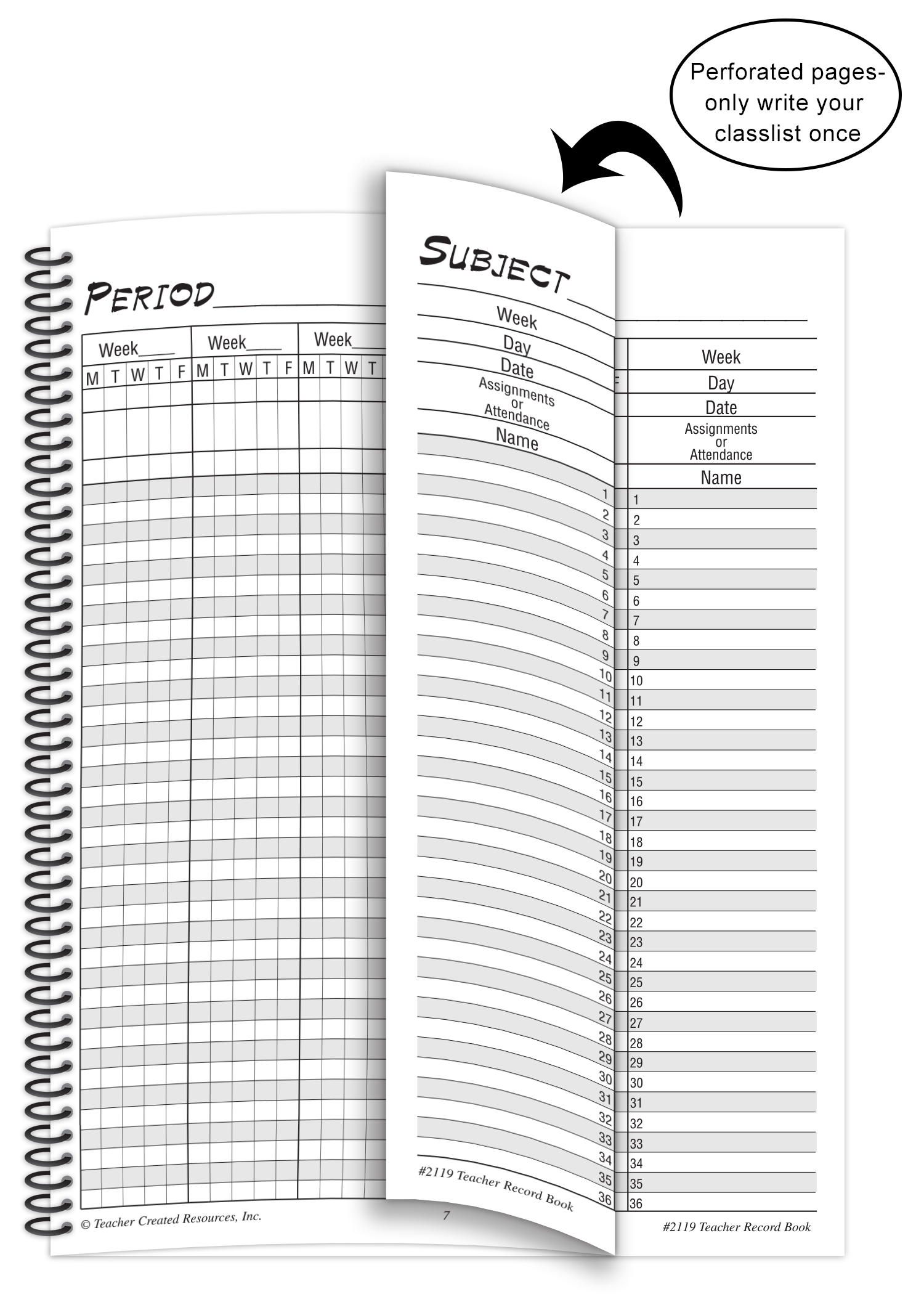 Chalkboard Teacher Record Book