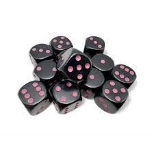 d6Cube 16mm Opaque Black with Pink (12)