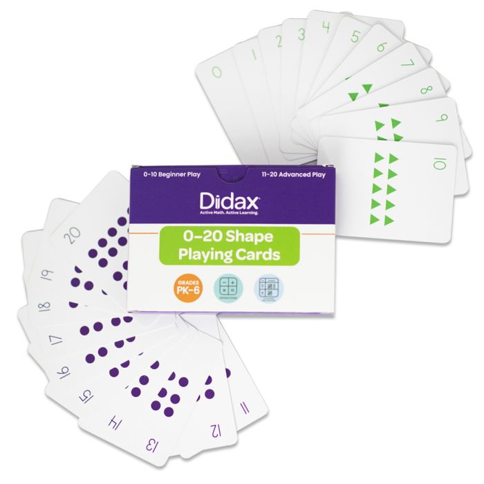 Didax 0-20 Shape Playing Cards