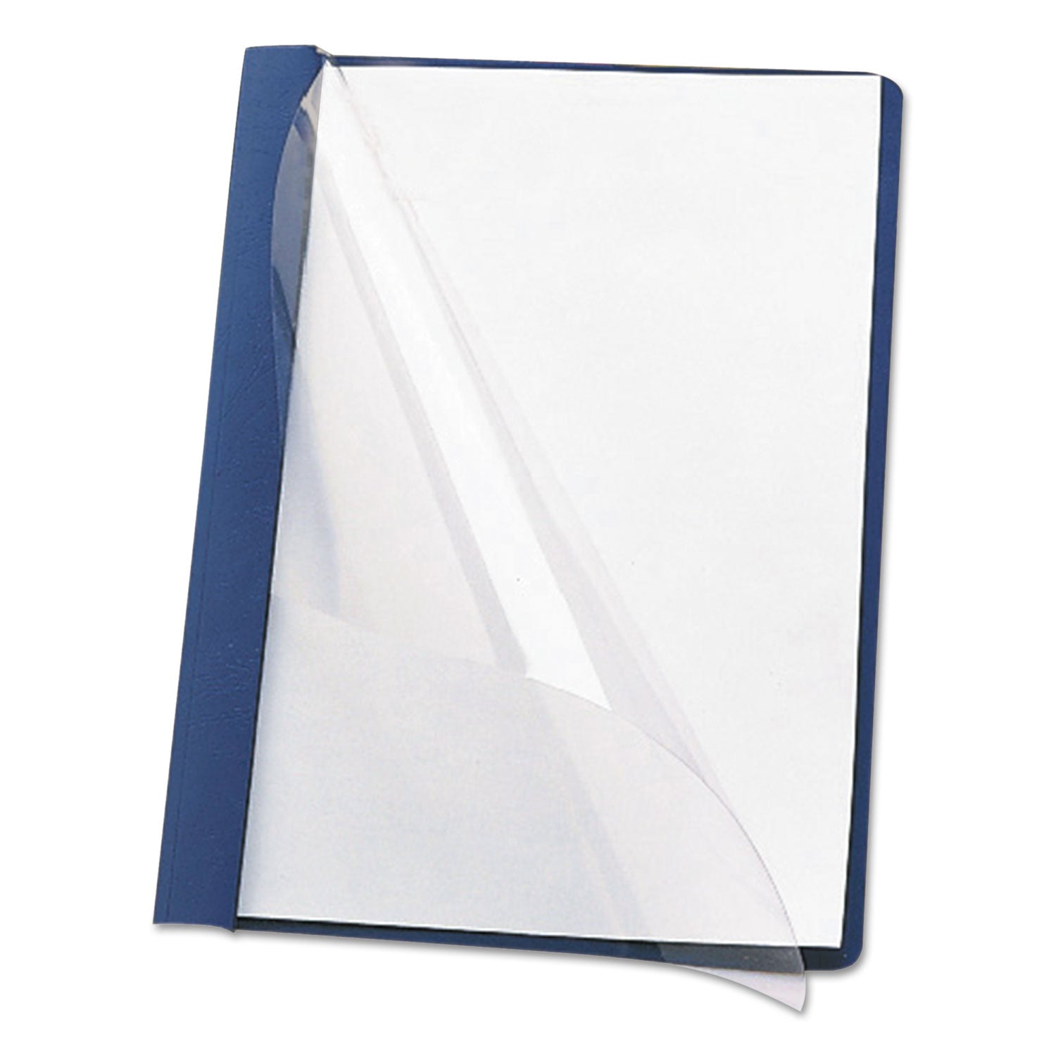 Smead Letter Recycled Report Cover - 8 1/2" x 11" - 3 Fastener(s) - 1/2" for Folder - 12 pt. - Vinyl, Metal - Dark Blue - 50% Recycled - 25 / Box