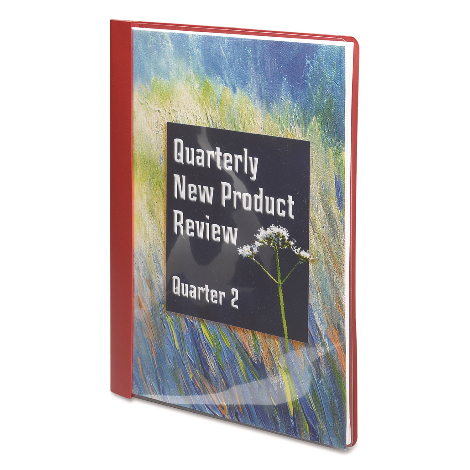 Smead Letter Recycled Report Cover - 8 1/2" x 11" - 3 Fastener(s) - 1/2" for Folder - 12 pt. - Vinyl, Metal - Red - 50% Recycled - 25 / Box