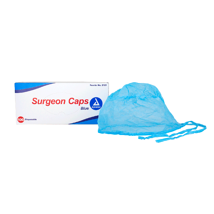 Surgeon Cap, Blue- 100 pcs per Box/5 boxes per Case