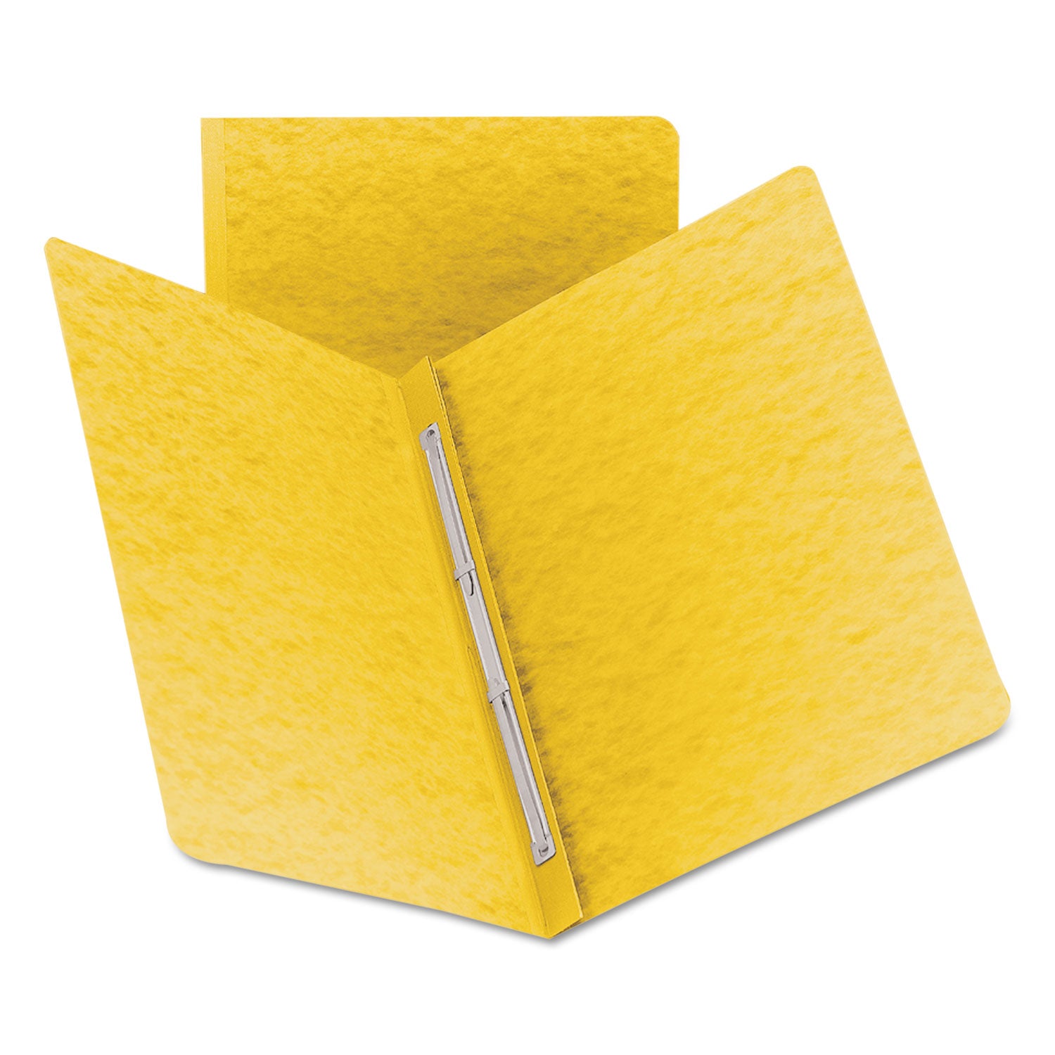 Smead Premium Pressboard Recycled Fastener Folder - 3" Folder Capacity - 8 1/2" x 11" - 3" Expansion - 1 Fastener(s) - 25 pt. - Pressboard - Yellow - Reinforced Hinge, Heavy Duty, Moisture Resistant, Stain Resistant - 100% Recycled - 1 Each