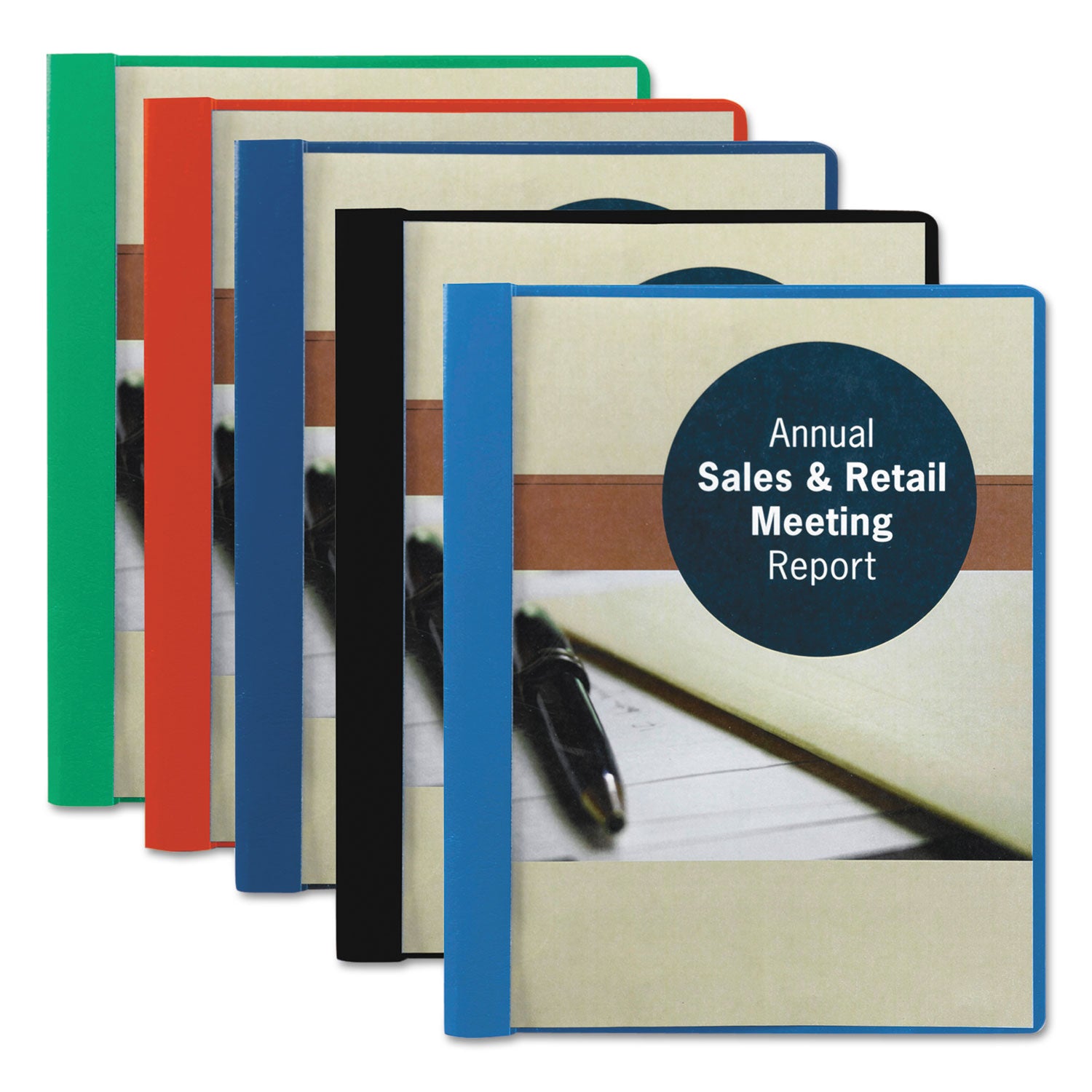 Smead Letter Recycled Report Cover - 8 1/2" x 11" - 3 Fastener(s) - 1/2" for Folder - 12 pt. - Vinyl, Metal - Dark Blue - 50% Recycled - 25 / Box