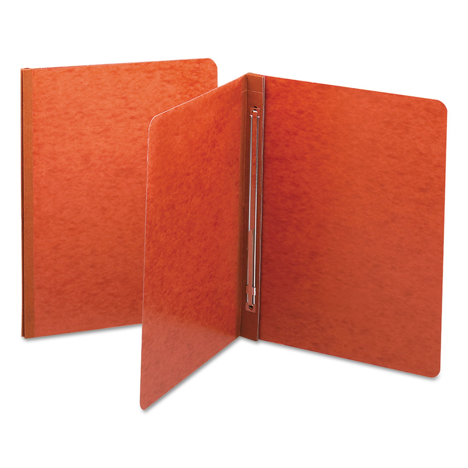 Smead Premium Pressboard Recycled Fastener Folder - 3" Folder Capacity - 8 1/2" x 11" - 3" Expansion - 1 Fastener(s) - 25 pt. - Pressboard - Red - Reinforced Hinge, Heavy Duty, Moisture Resistant, Stain Resistant - 100% Recycled - 1 Each