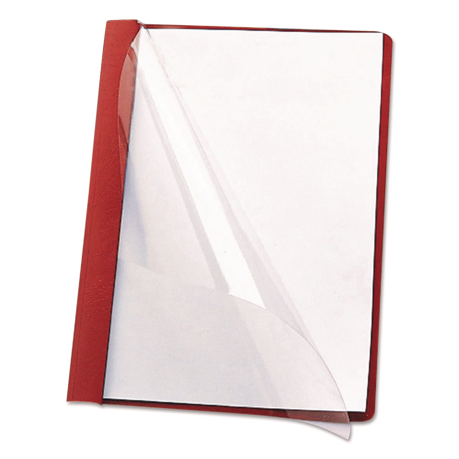 Smead Letter Recycled Report Cover - 8 1/2" x 11" - 3 Fastener(s) - 1/2" for Folder - 12 pt. - Vinyl, Metal - Red - 50% Recycled - 25 / Box