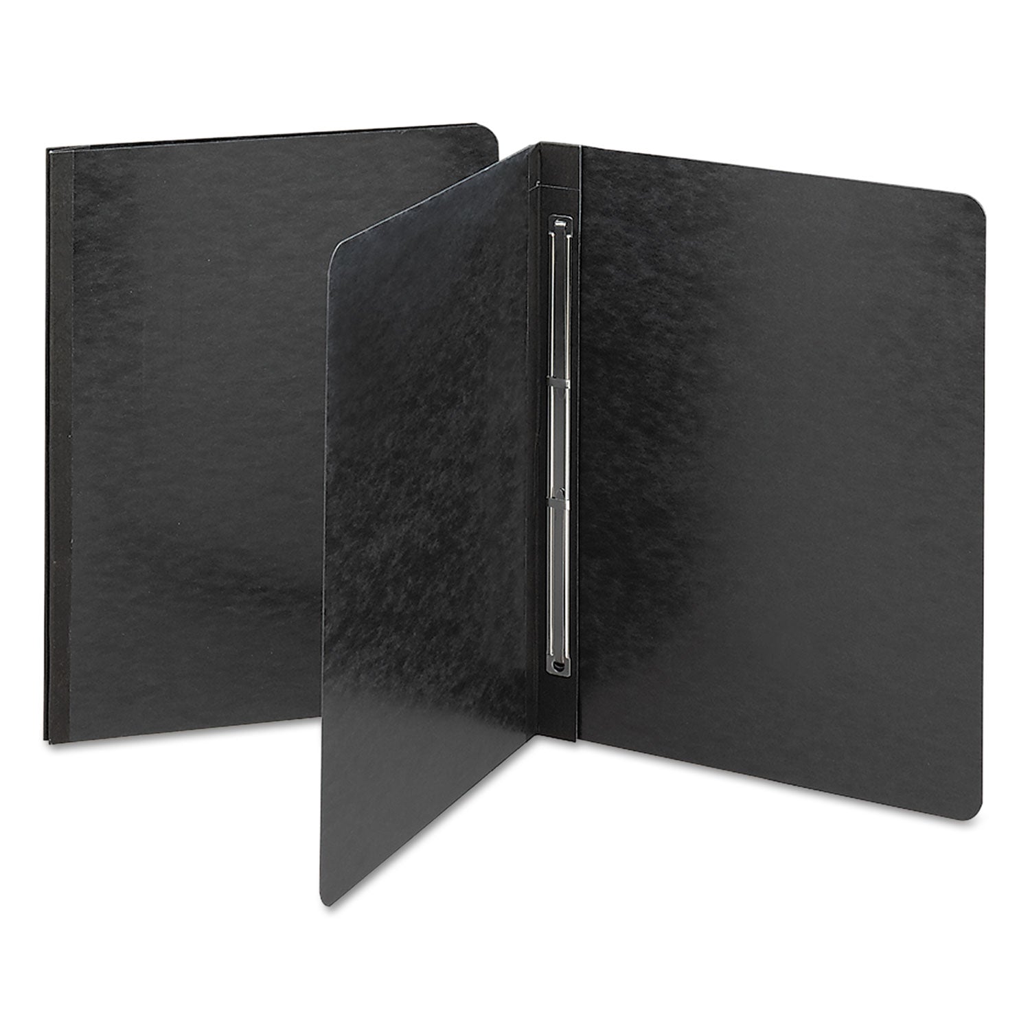 Smead Premium Pressboard Letter Fastener Folder, 8.5" x 11", 3" Expansion, 1 Fastener, 25 pt. Black, Reinforced Hinge, Heavy Duty, Moisture & Stain Resistant, Rounded Corner, 100% Recycled, 1 Each