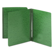 Smead Premium Pressboard Letter Fastener Folder, 8.5" x 11", 600 Sheet Capacity, 3" Expansion, 1 Fastener, 25 pt. Green Pressboard, Reinforced Hinge, Heavy Duty, Moisture & Stain Resistant, Rounded Corner, 100% Recycled, 1 Each