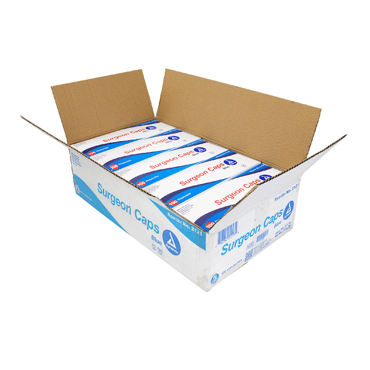 Surgeon Cap, Blue- 100 pcs per Box/5 boxes per Case