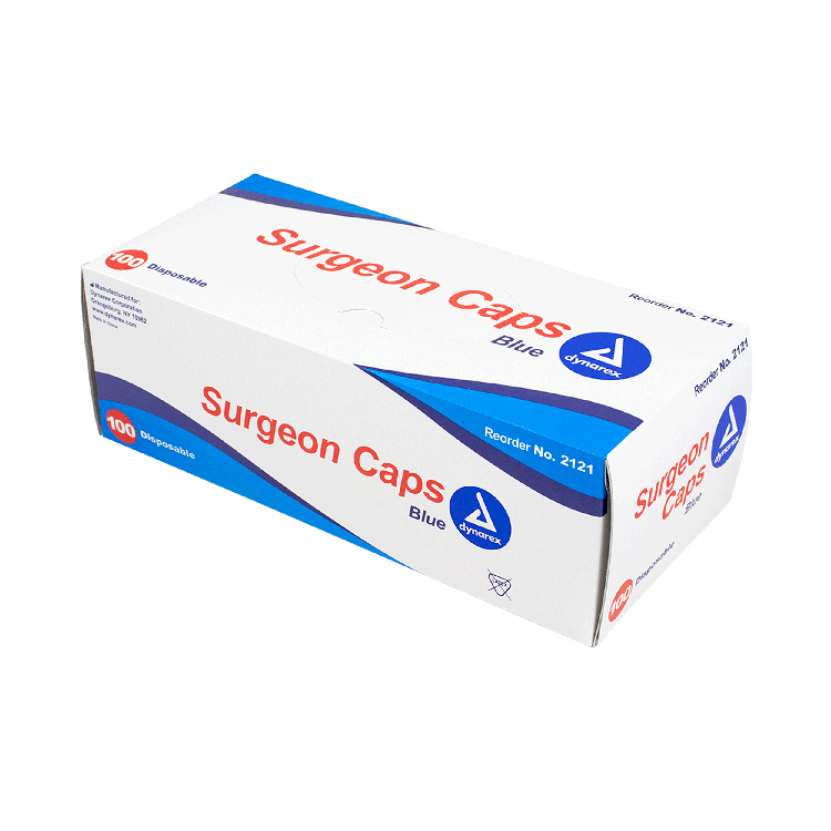 Surgeon Cap, Blue- 100 pcs per Box/5 boxes per Case