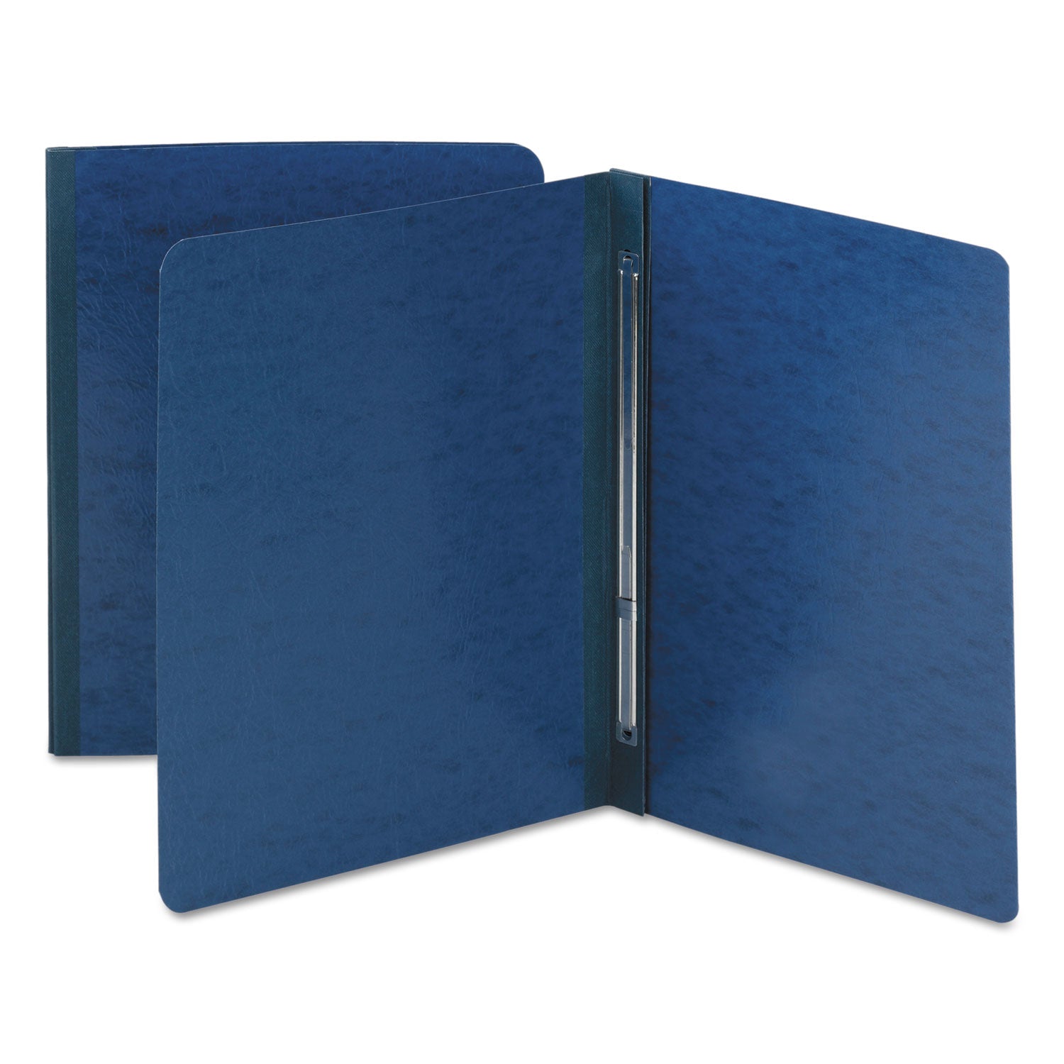 Smead Premium Pressboard Letter Fastener Folder, 8.5" x 11", 3" Expansion, 1 Fastener, 25 pt., Dark Blue, Reinforced Hinge, Heavy Duty, Moisture & Stain Resistant, Rounded Corner, 100% Recycled, 1 Each