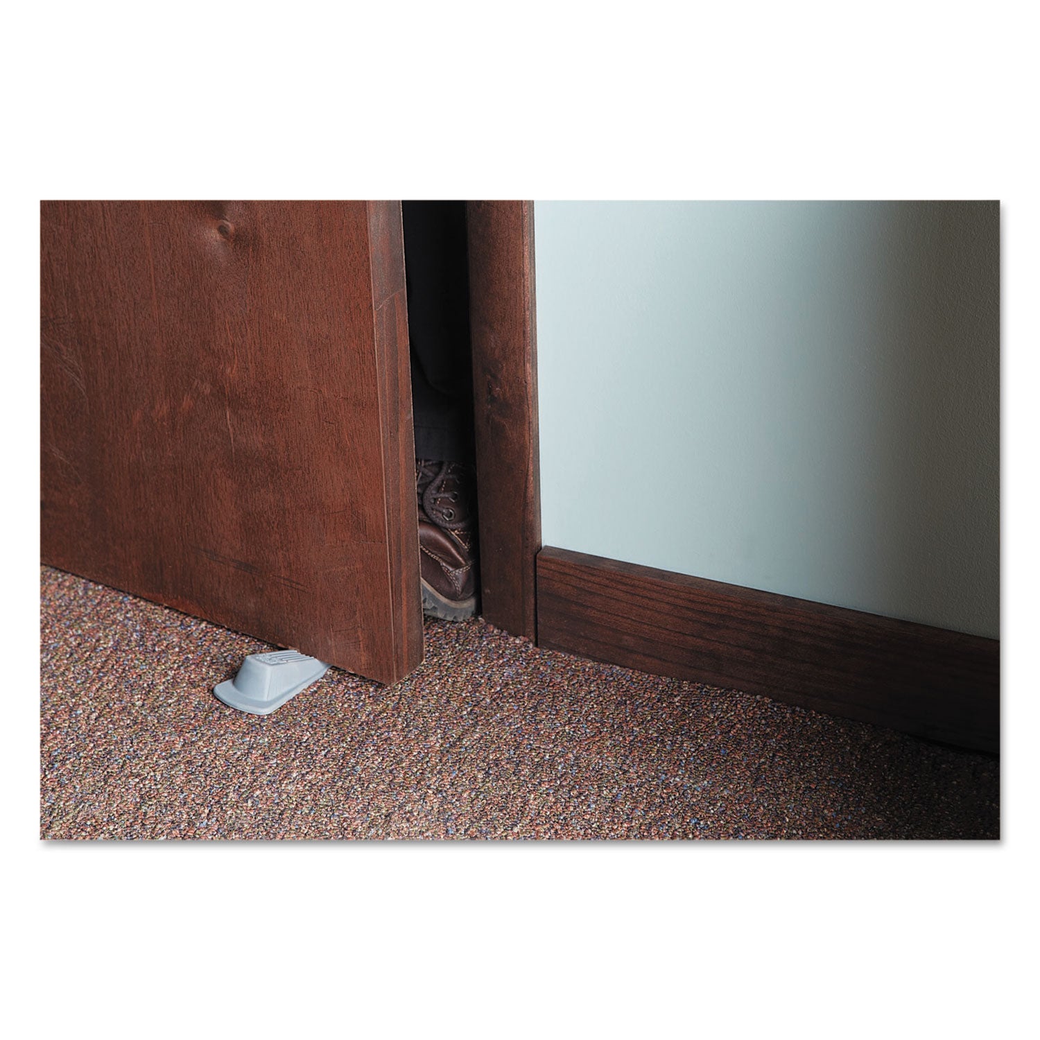 Big Foot Doorstop - Gray - Heavy Duty, Non-slip, Impact Resistant, Crush Proof - Vulcanized Rubber - 1.3" Height x 2.3" Width - Gray - 2 / Pack
