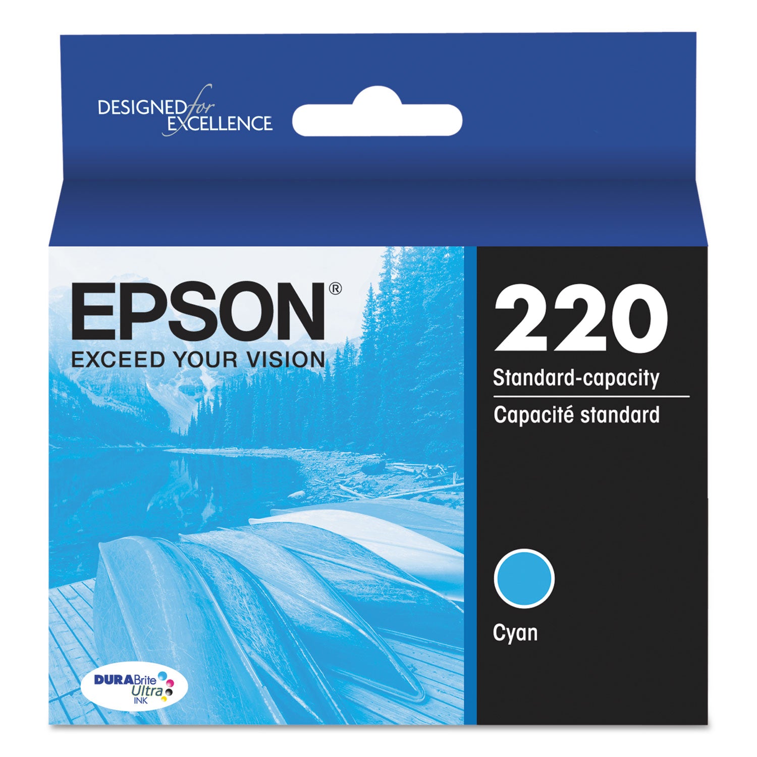 Epson DURABrite Ultra 220 Original Standard Yield Inkjet Ink Cartridge - Cyan - 1 Each