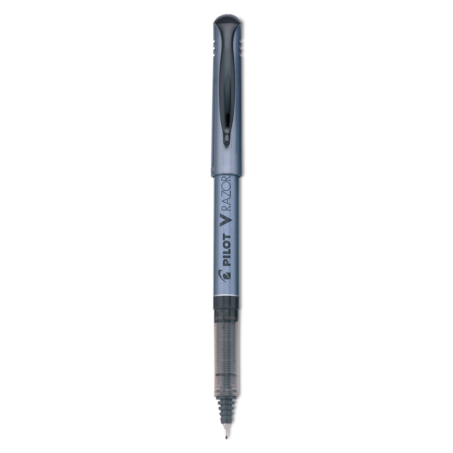 Pilot Marker Pens - 0.5 mm Extra Fine Pen Point - Black Ink - Clear Plastic, Gray Barrel - Writing - 1 Dozen