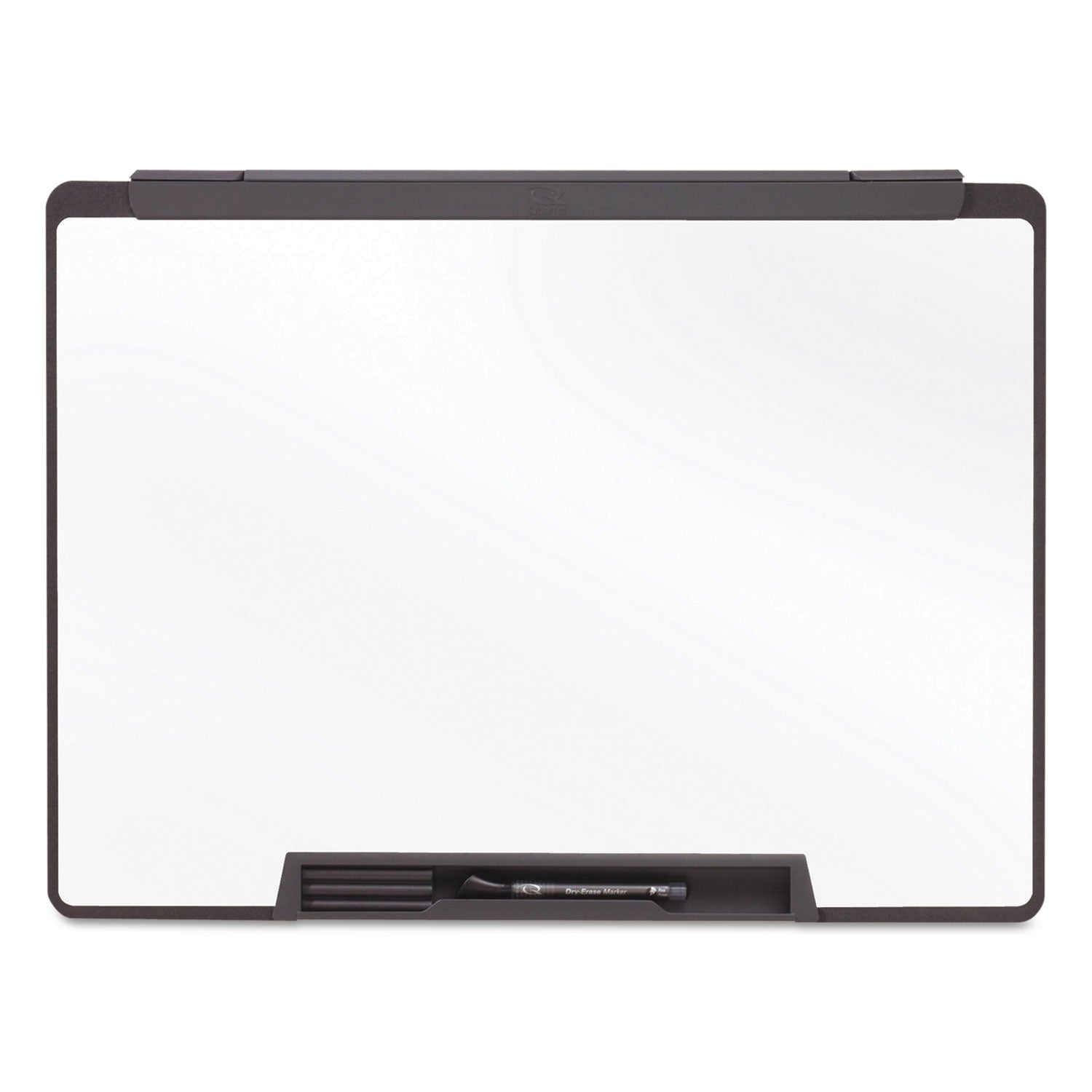 Quartet Motion Cubicle Whiteboard - 36" (3 ft) Width x 24" (2 ft) Height - White Melamine Surface - Black Plastic Frame - 1 Each