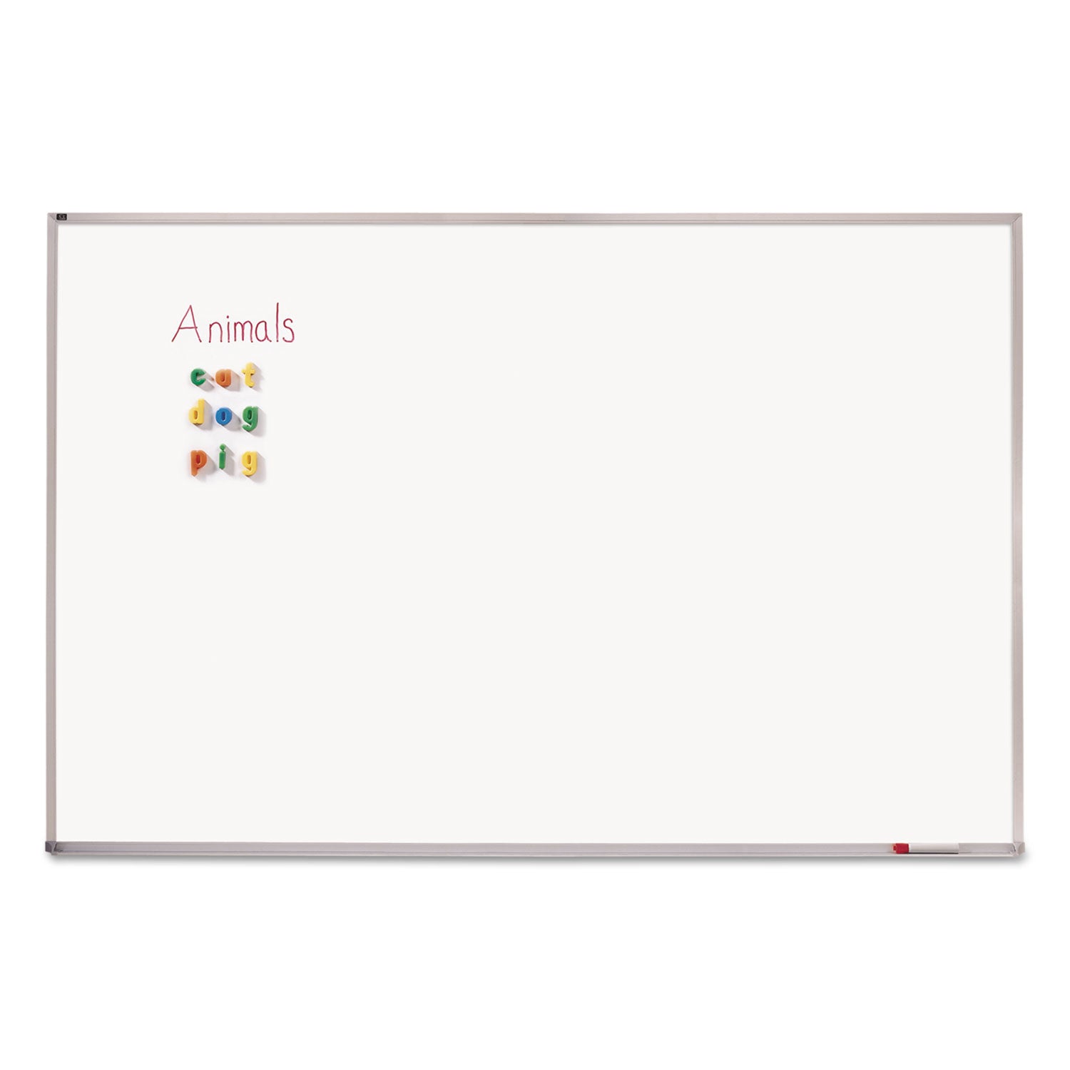 Quartet Porcelain Magenetic Whiteboard - 96" (8 ft) Width x 48" (4 ft) Height - White Porcelain Surface - Silver Aluminum Frame - Horizontal - Magnetic - 1 Each