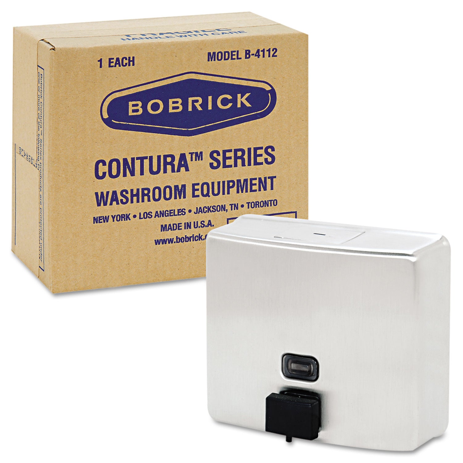 Conturaseries Surface-Mounted Liquid Soap Dispenser, 40 Oz, 7 X 3.31 X 6.13, Stainless Steel Satin