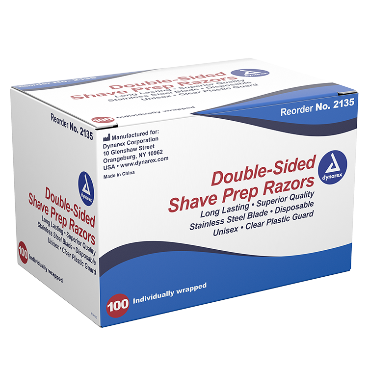Double Sided Shave Prep Razors - 100 pcs per Box/5 boxes per Case