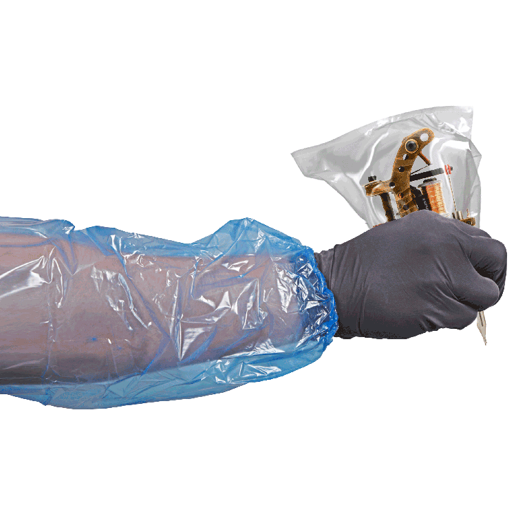 Disposable Tattoo Arm Sleeve Cover Barrier, Blue - 100 pcs per Box/5 boxes per Case