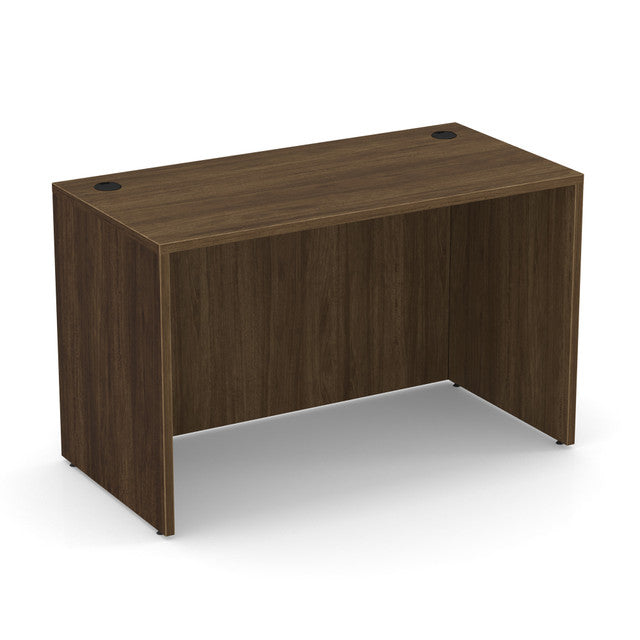 OfficeSource Laminate Desk Shell - 47''W x 24''D - Modern Walnut