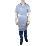 Isolation Gown Poly - Coated Barrier, XX-Large, White - 5 pcs per Bag/10 Bags per Case