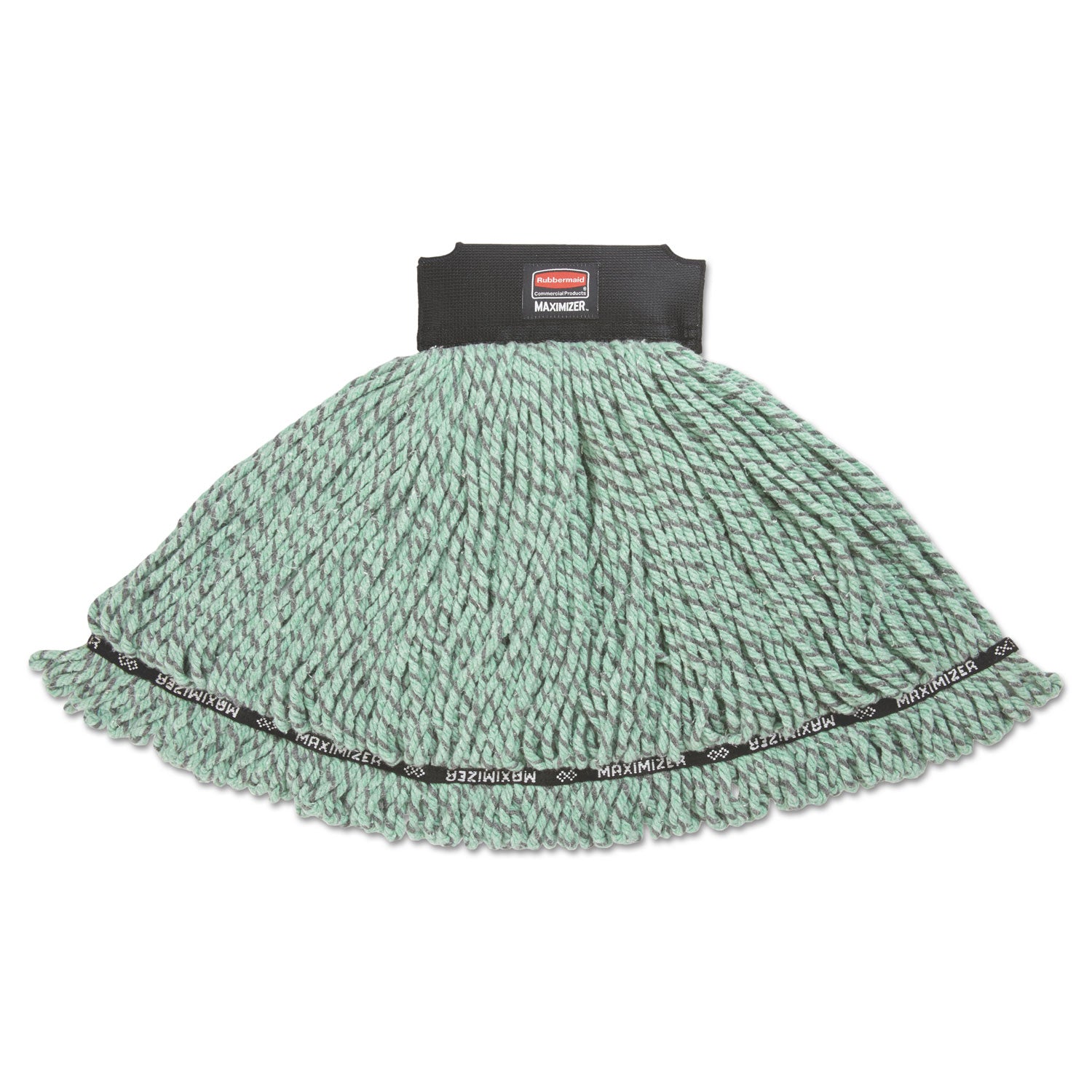 Rubbermaid Commercial Medium Maximizer Microfiber Mophead, 11.2" x 19.5", Green, 1 Each